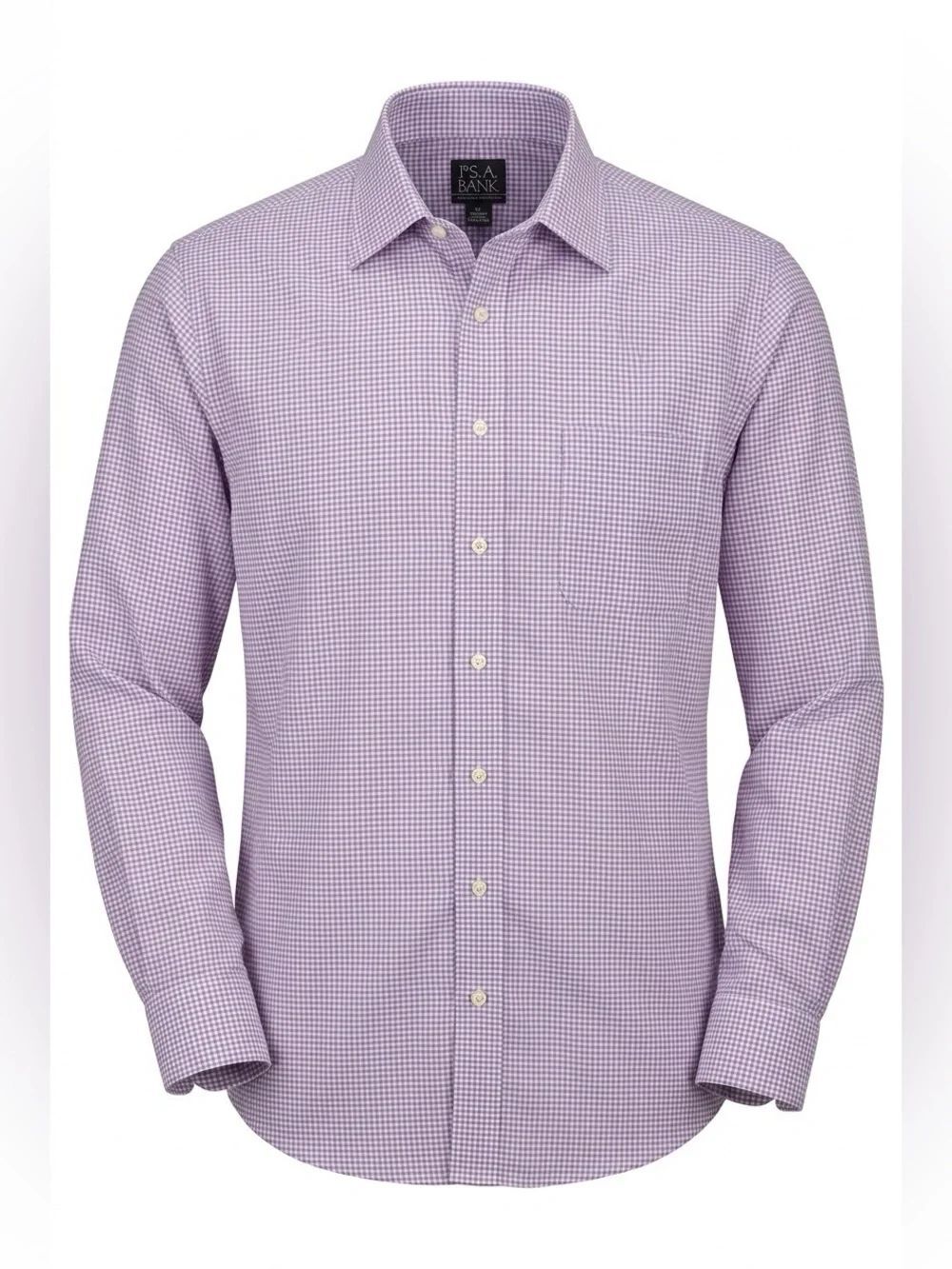 Jos. A. Bank Lavender Micro-Check Dress Shirt Executive Collection